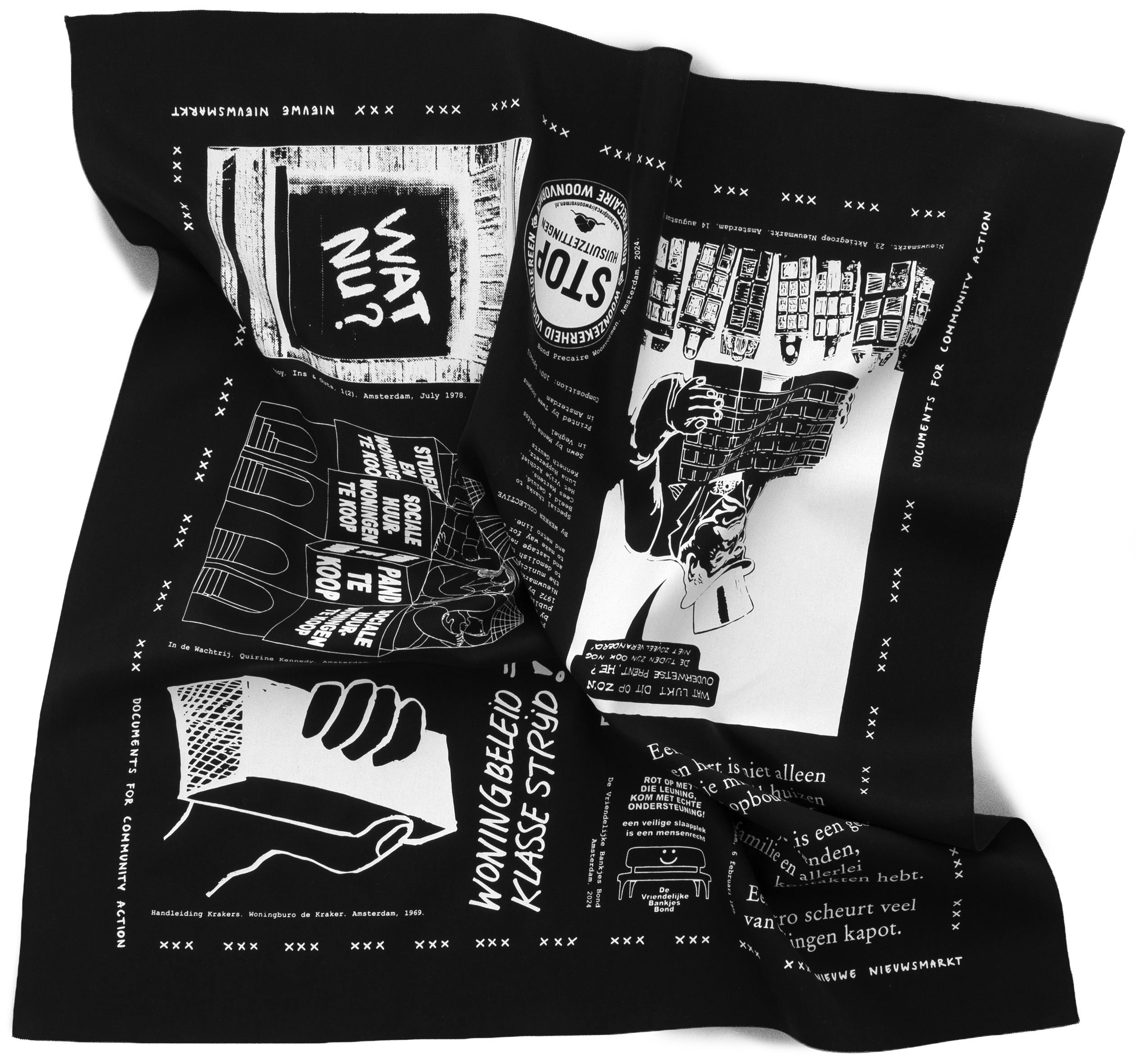 NIEUWE NIEUWSMARKT 1: HOUSING STRUGGLE, Bandana (Black)