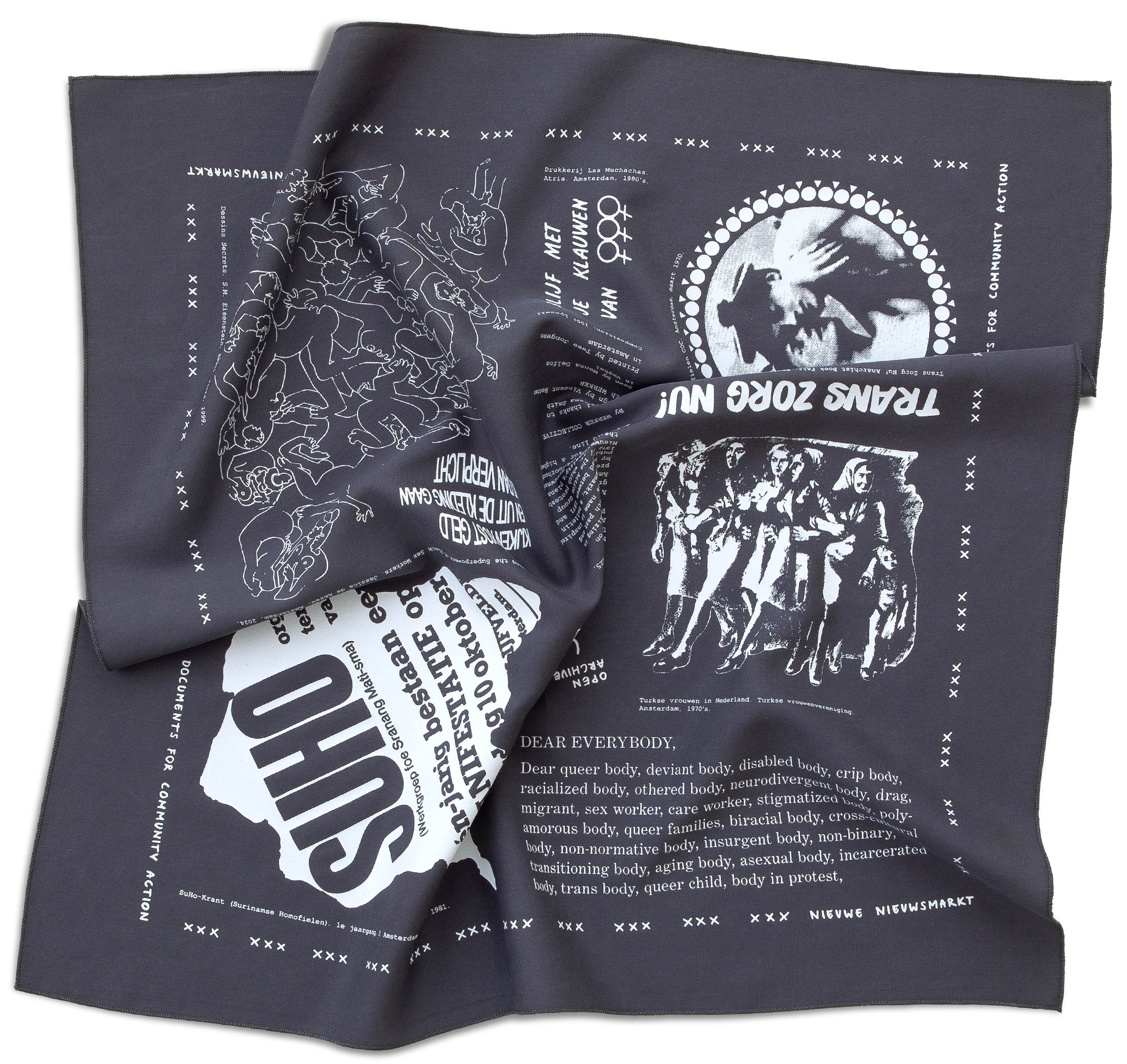 NIEUWE NIEUWSMARKT 2: BODY POLITICS, Bandana (Slate gray)